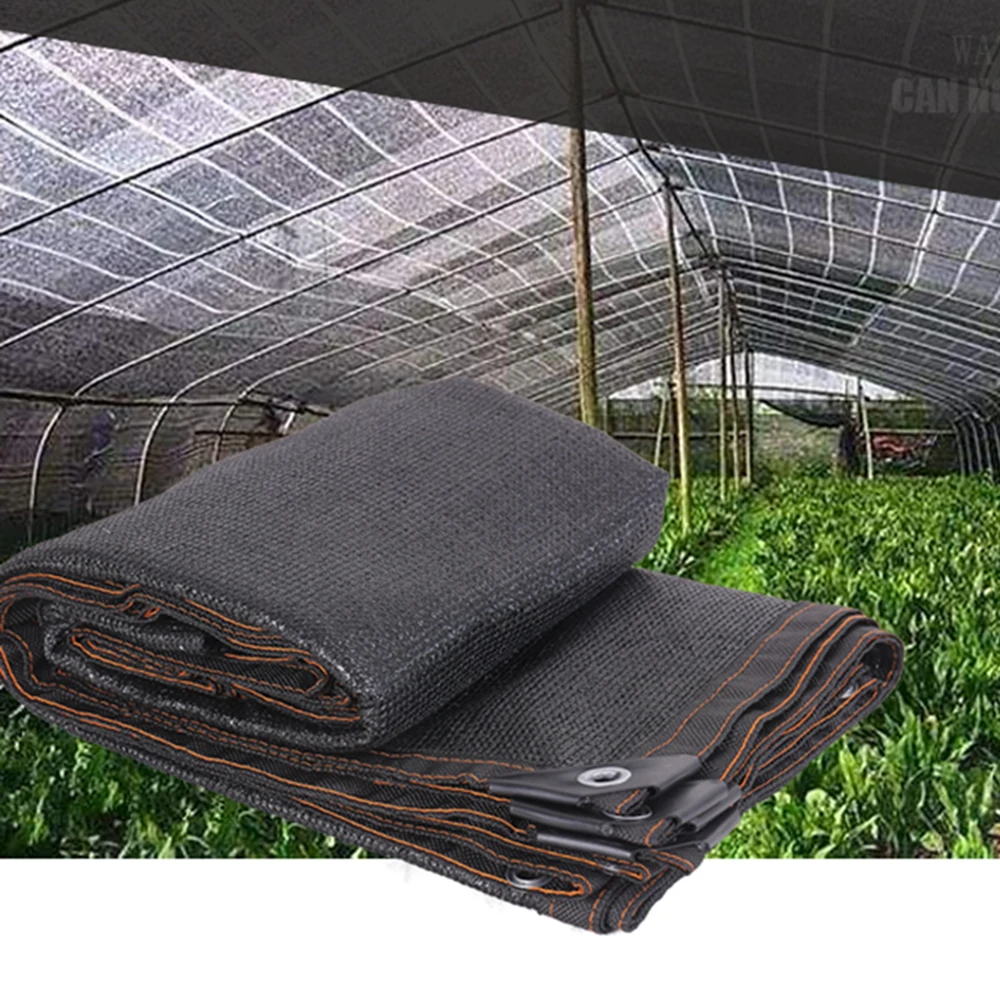 8-pins Black Sunshade Net Anti-ultraviolet Awning Cover for Garden Courtyard Swimming Pool Plant Sun Shade Netting Cloth