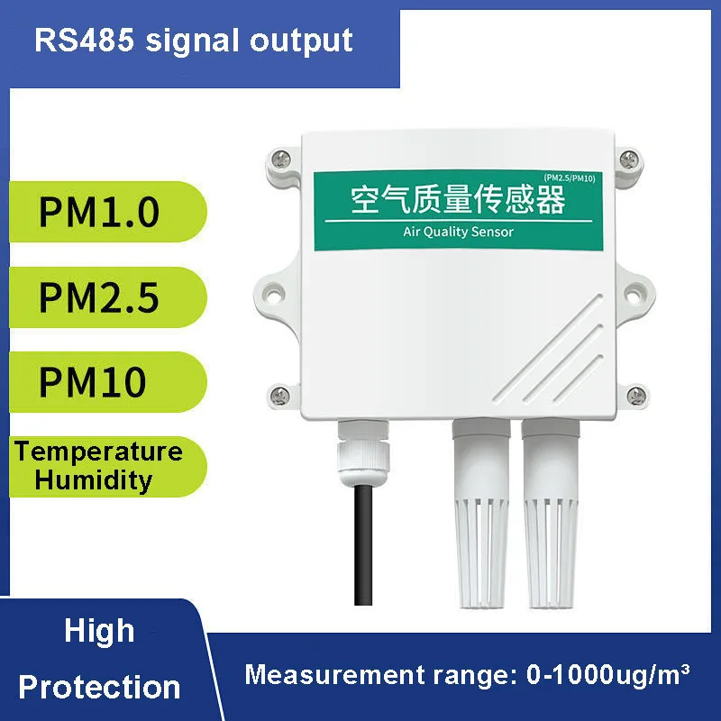 

Горячая Распродажа 5 в 1 датчик качества воздуха температуры и влажности PM2.5 PM1.0 PM10 датчик передатчика выхода RS485