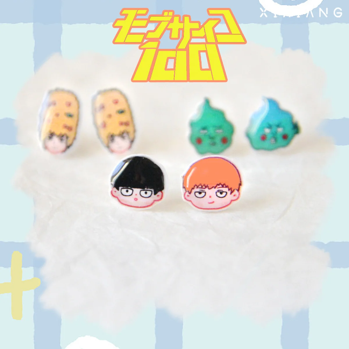 Аниме Mobu Saiko Hyaku/Mob Psycho 100 Reigen Arataka Dimple Косплей Мультяшные серьги-клипсы для ушей