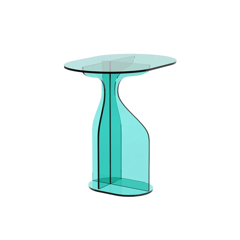 

ZL Acrylic Creative Side Table Artistic Living Room Small Coffee Table Side Table round Corner Table