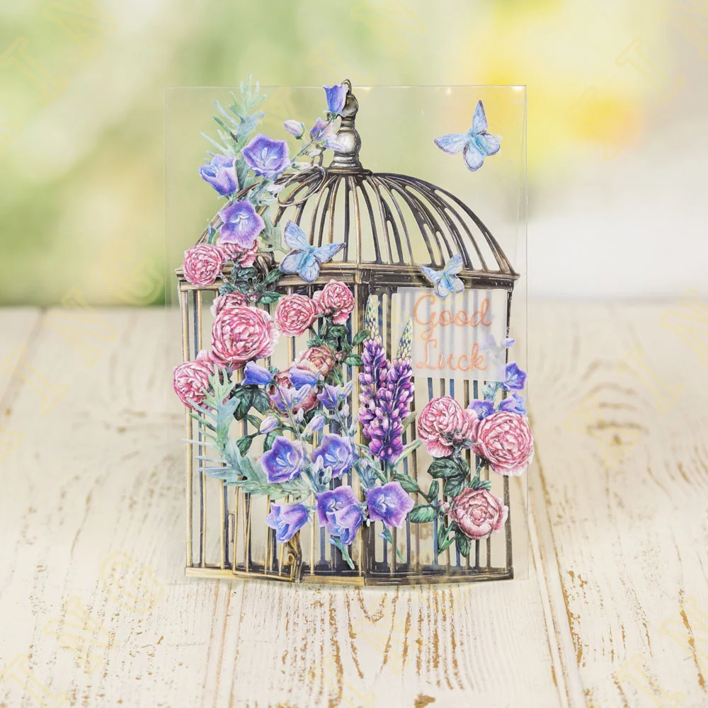 Венок диких цветов Цветочный полумесяц домик металлическое ремесло режущие