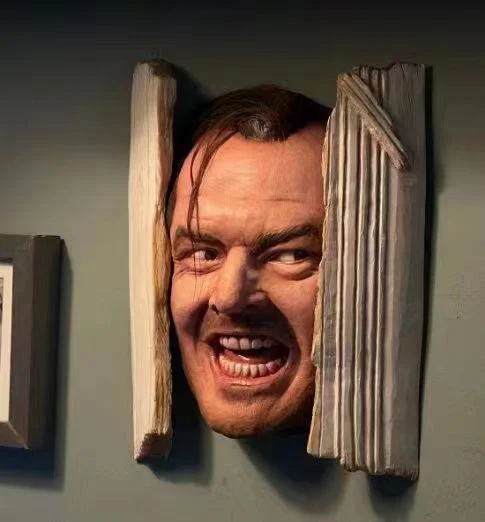 

Halloween Johnny Ornament Funny Funny Hanging Resin Crafts Johnny Head Pendant Desktop Wall Statue Home Decoration New 2023