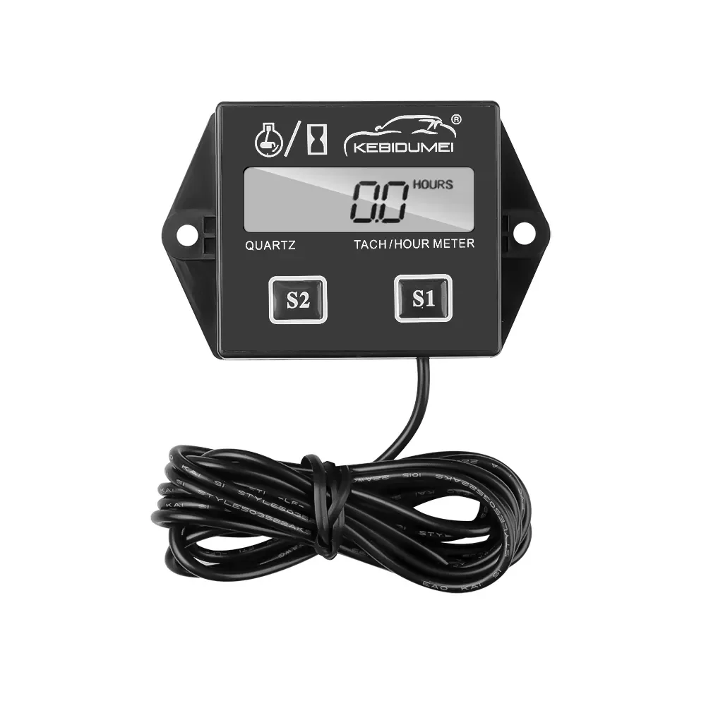 

Engine Tach Hour Meter Tachometer Gauge Engine RPM LCD Display For Gasoline Motorcycle Motor 2 4 Stroke Engine Car Boat