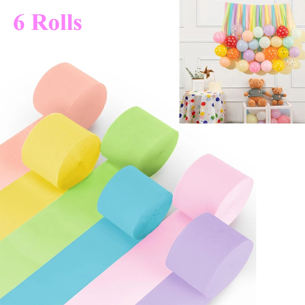 Радужные креповые бумажные растяжки для творчества чудо творчество™ креповые ы своими руками роза 3 а в ассортименте