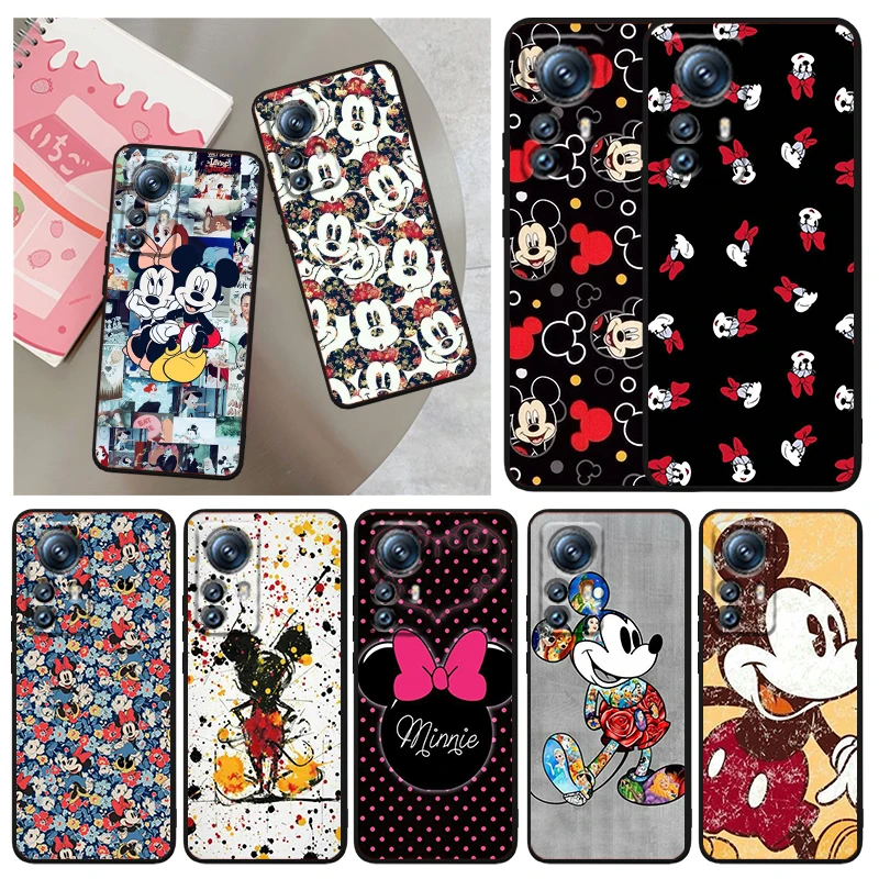 

Disney Luxury Mickey Minne Phone Case For Xiaomi Mi 13 12T 12S 12X 12 11 11T 11i 10T 10 9 Pro Lite Ultra 5G Funda Black Cover