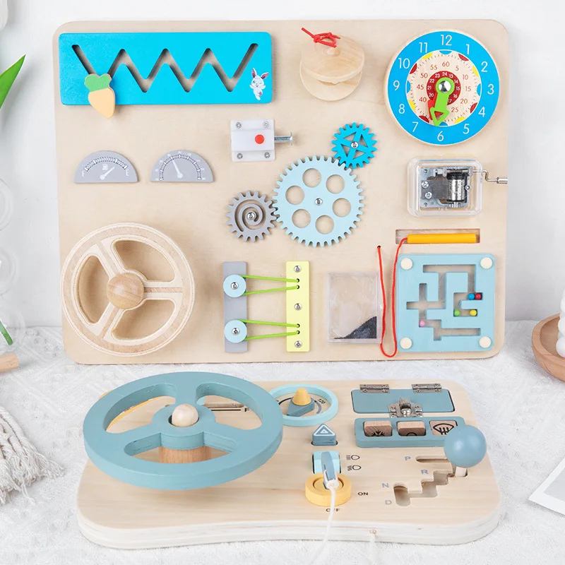 

Детская развивающая игрушка Монтессори, деревянное рулевое колесо, занятая доска, сенсорные игрушки для малышей, Дошкольное обучение, игра с мелким мотором