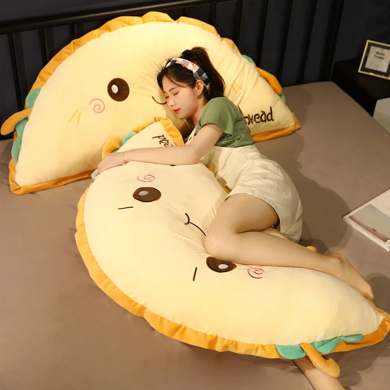 

Zqswkl large expression bread semi-round back plush bed pillow birthday gift kawaii room decor soft toys for girls kawaii plushe