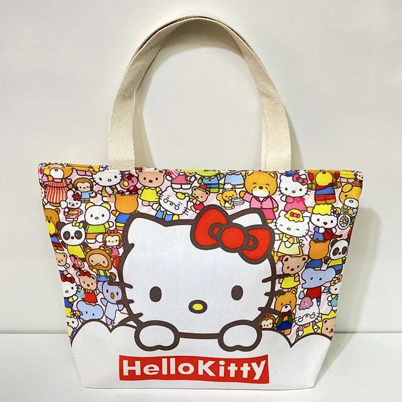 Портативная холщовая сумка Hello Kitty с рисунком Кейт Кота японская легкая большая