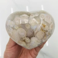 cherry blossom agate heart crystal heart natural stones and minerals%c2%a0quartz stonecrystal rough stoneenergy healing stone