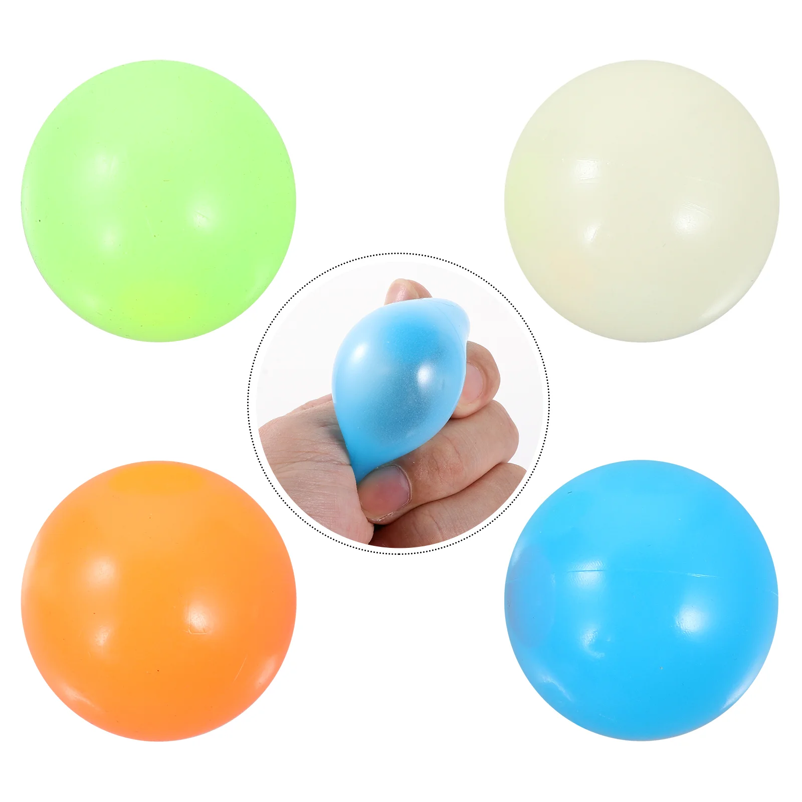 

4 PCS Birthday Party Slow Ball Decompression Balls Fluorescent Sticky Squishy Fidget