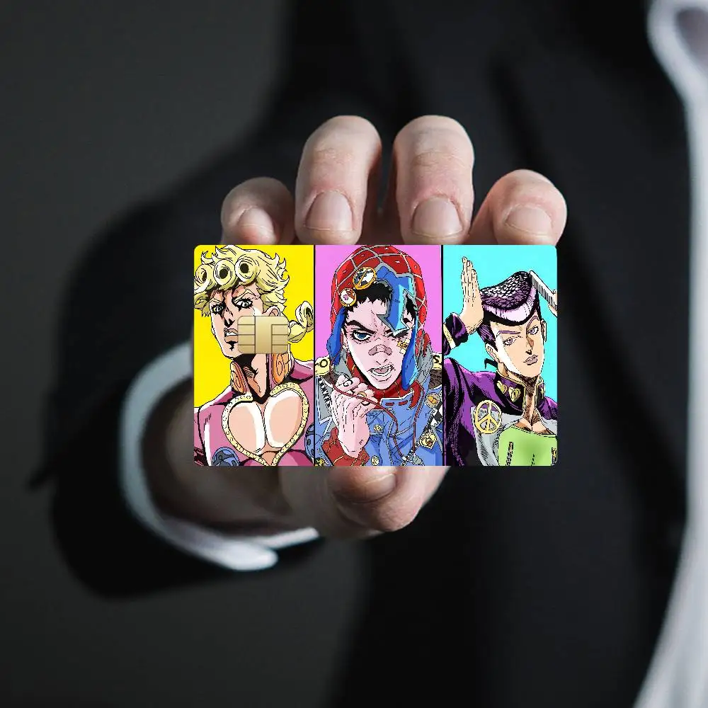 Фото Аниме JoJo Bizarre Adventure Game Film Cover Наклейка Чехол для маленького чипа Кредитная дебетовая карта Передняя сторона 1 комплект из 4 шт. №5