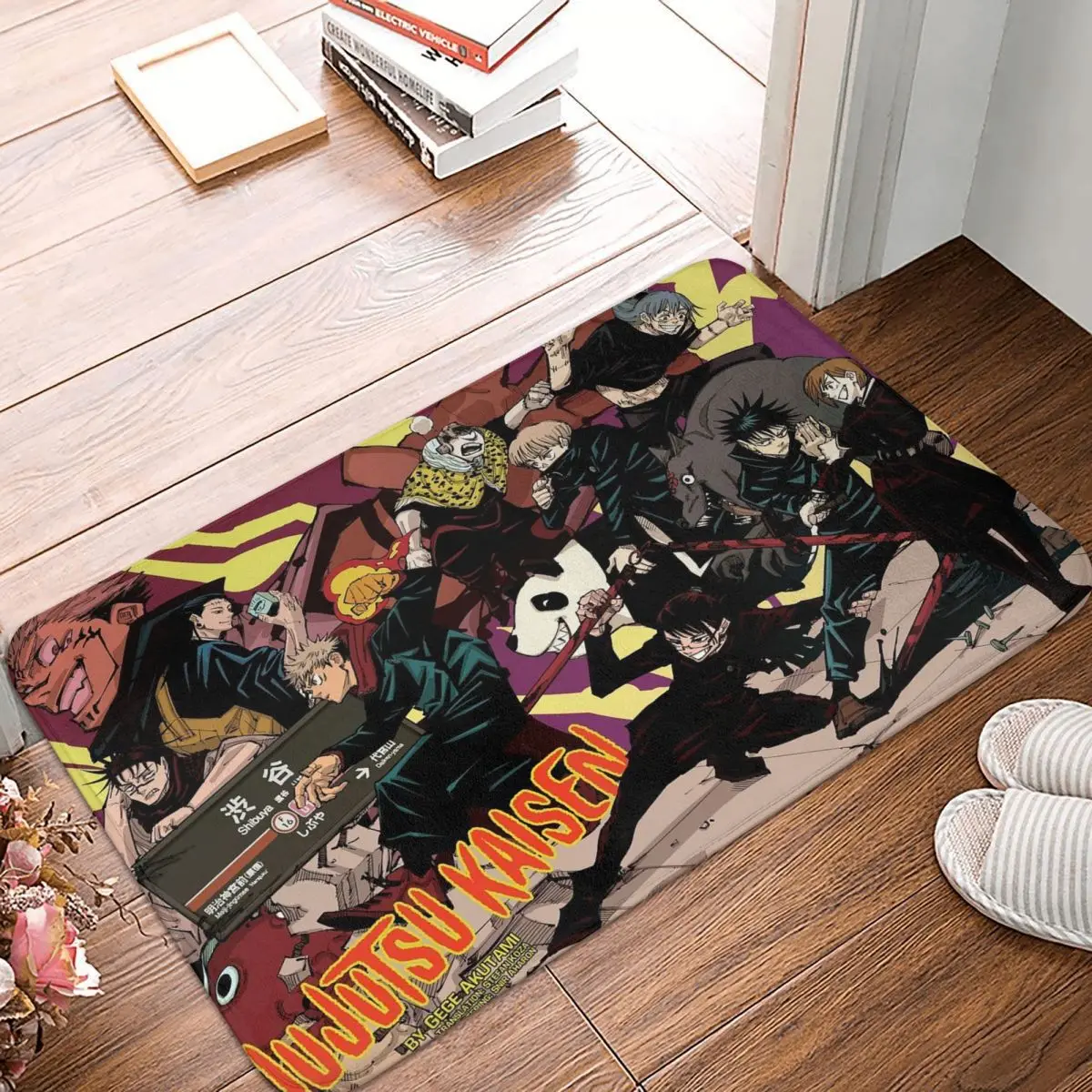 

Придверный коврик juютсу Kaisen, прямоугольный мягкий ковер для ванной комнаты, кухни, двери, пола, прихожей, Itadori Yuji, напольный коврик, дверной к...