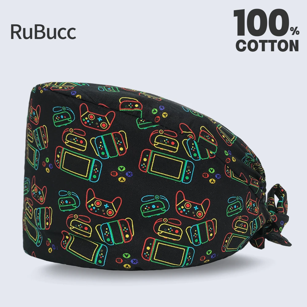 

Новинка 2021, шапки-скрабы унисекс для ухода за домашними животными, рабочая одежда, разноцветные скрабы, топы, лабораторный Рабочий костюм, с...