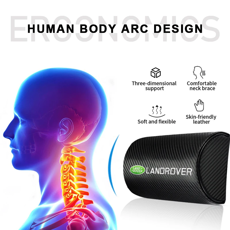 

Carbon Fiber Car Headrest Pillow Neck Support Pillow Removable Accessories For Land Rover Range Rover Discovery 4 Freelander 2