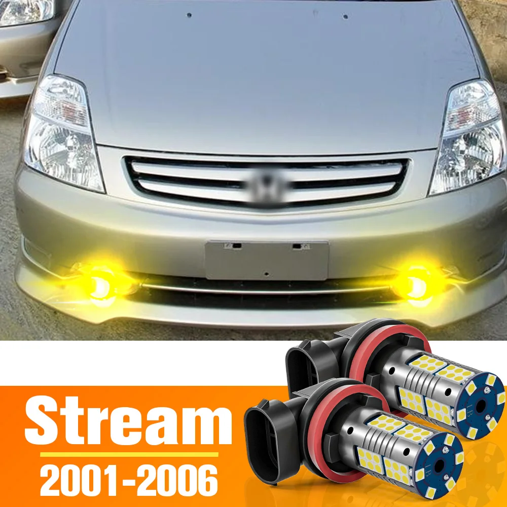 

2pcs LED Front Fog Light Bulb Accessories For Honda Stream 2001-2006 2002 2003 2004 2005
