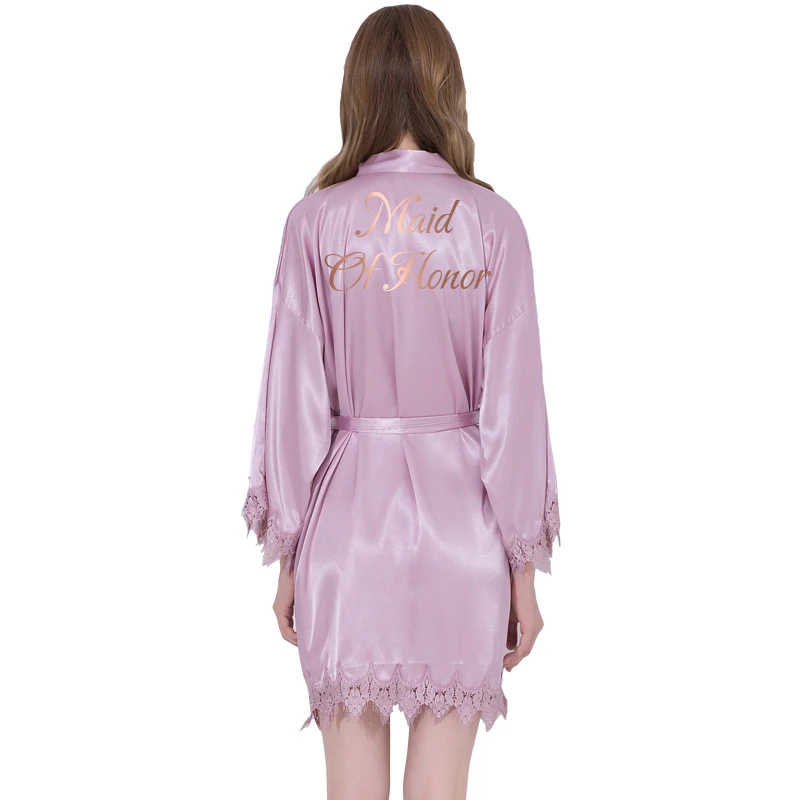 Bride Bridesmaid Robes Satin Robe Lace robe Custom Wedding Robe Bridal Robes Silk Robes for Women Bathrobe
