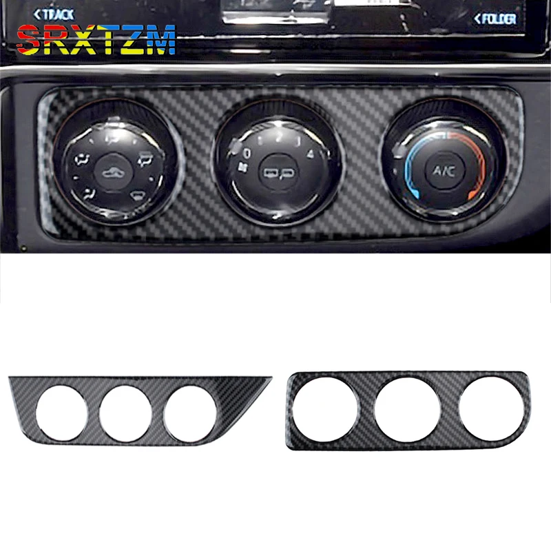 

Carbon Fiber Car Air Condition Adjust Switch Button Control Knob Cover Frame Trim Sticker For Toyota Corolla 2014 - 2018