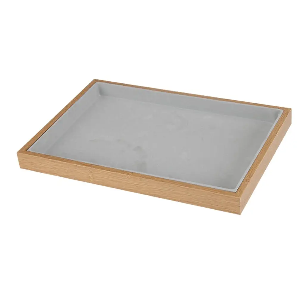 

Velvet Jewelry Display Tray Necklace Rings Holder for Show Retail Home