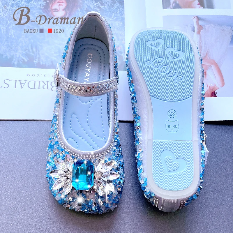 Princess Shoes Children's Crystal Shoes 2022 New Baby Fashion Soft-soled Flash Diamond Shoes Girls Shoes Toddler Shoes Girl enlarge