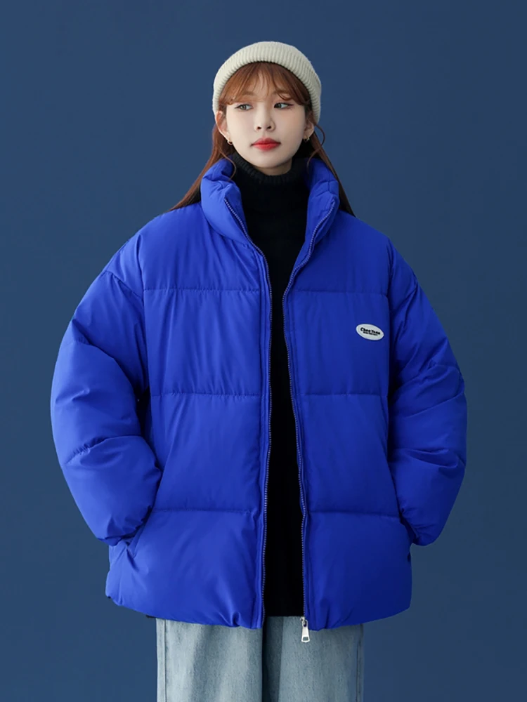 AOSSVIAO Winter Light Down Short Jacket Women 90% White Duck Down Warm Coat Ladies Stand Collar Casual Loose Solid Color Outwear