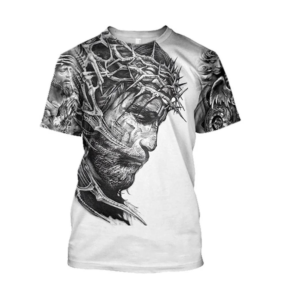

3DT shirt fashion casual street o neck short -sleeved men's oversized T -shirt 6xl
