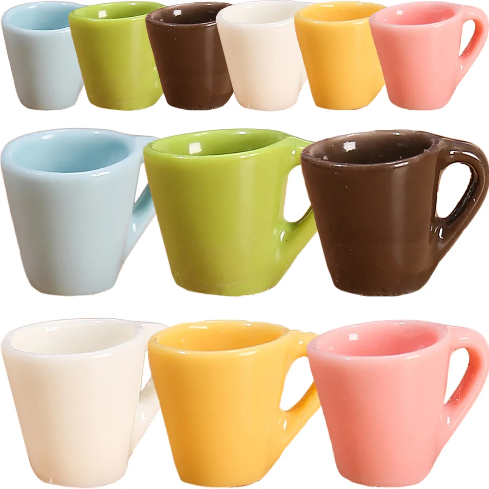 

Simulation Cup Dollhouse Miniature Cups Decor Tea Kids Toys Accessories Plaything