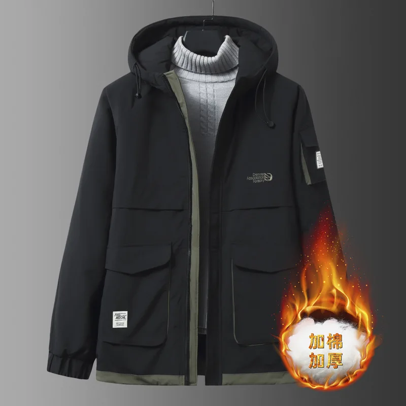 New Arrival Fashion Suepr Large Winter Men's Sports and Leisure Hooded Padded Cotton Jacket Plus Size 4XL 5XL 6XL 7XL 8XL