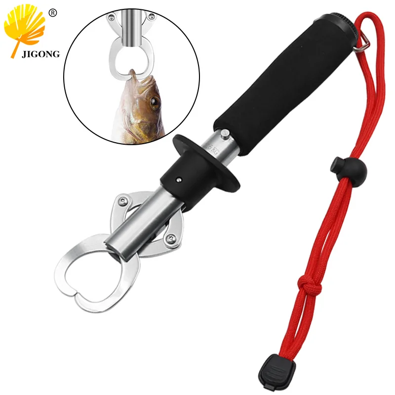 

Fish Grip Lip Trigger Lock Gripper Clip Clamp Grabber Fish Plier Grab Fishing Tackle With Weight Scale Luya Tongs Control Fish