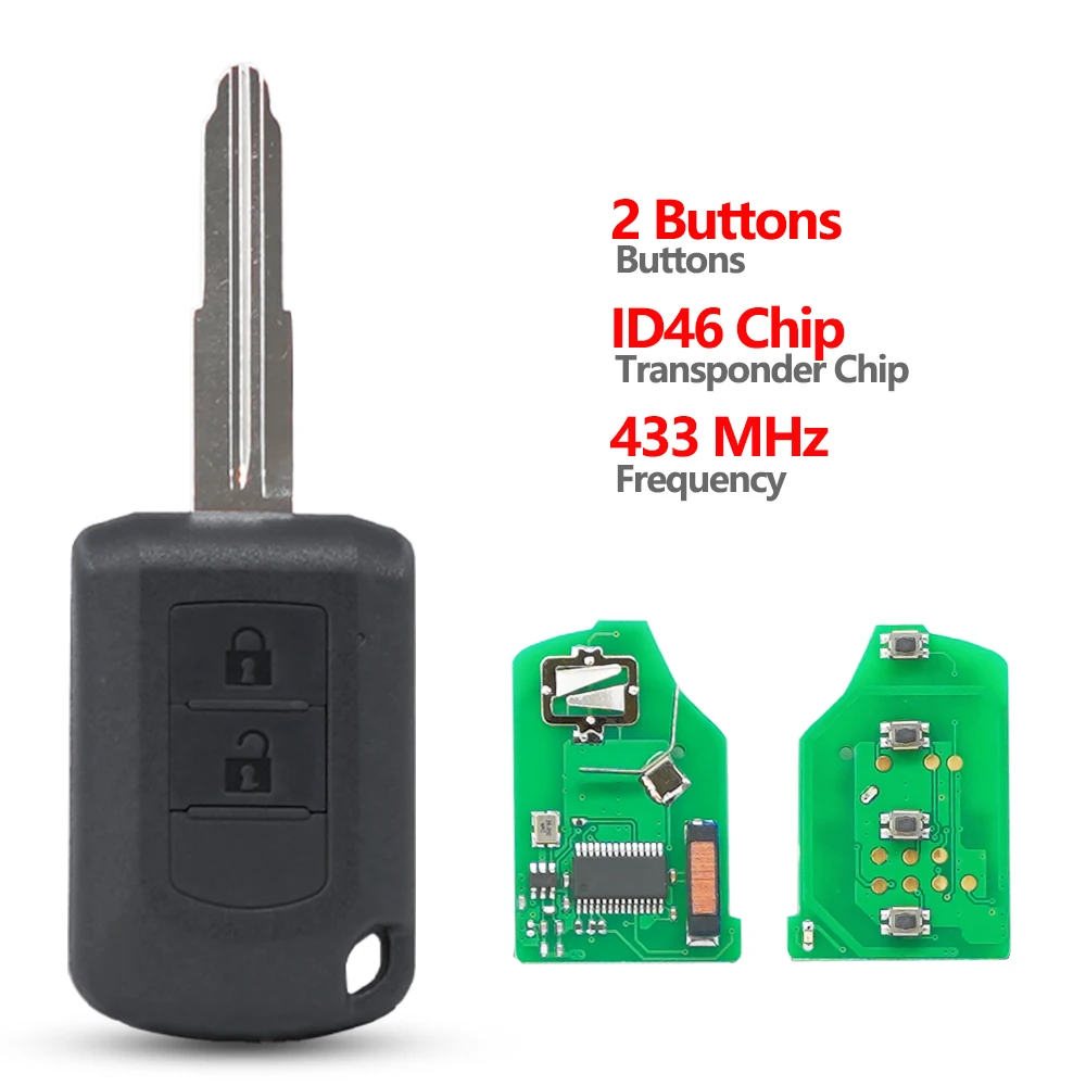 

XNRKEY дистанционный Автомобильный ключ для Mitsubishi ASX Mirage Outlander Lancer Eclipse Cross ID46 PCF7941/ ID47 PCF7938 чип 315/433 МГц