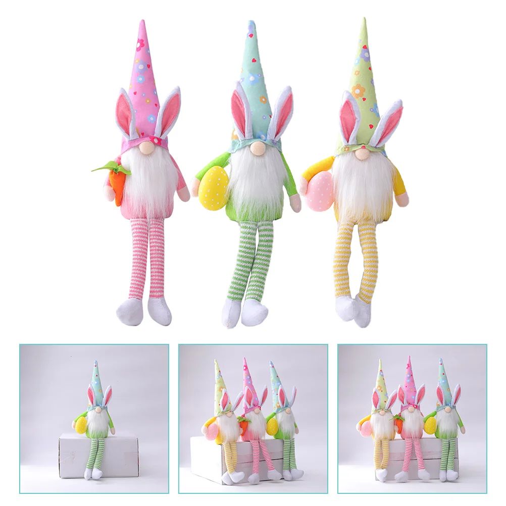 

Gnome Easterbunny Decor Decorations Desktop Rabbit Festival Ornament Party