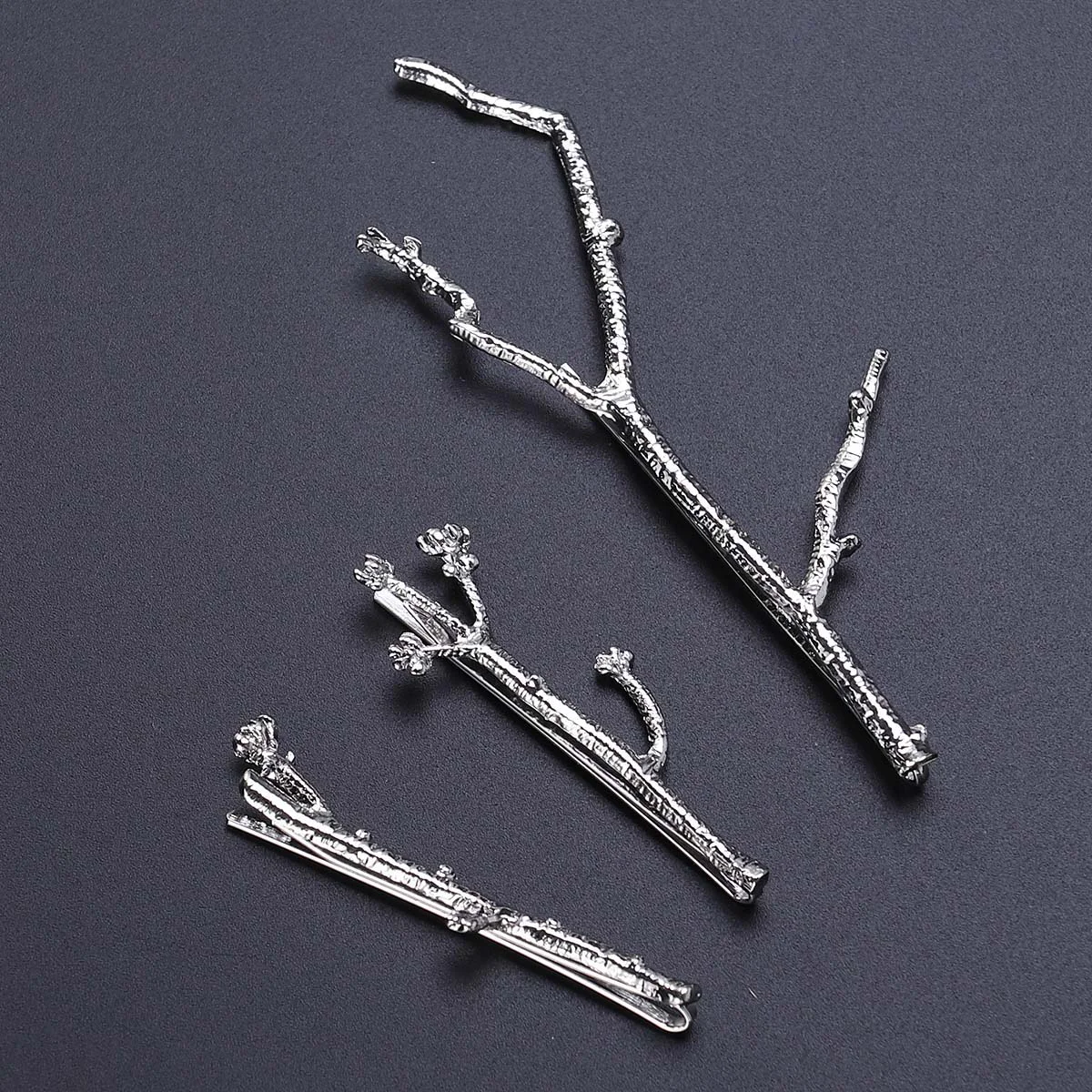

3 Pcs Branch Hair Pin Women Hairpin Clip Metal Clips Simple Women's Accessories