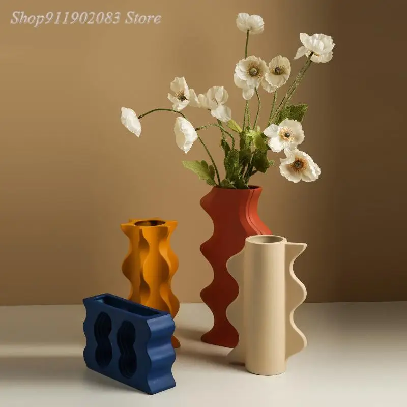 

Ceramic Vase Creative Irregular Ornaments Flower Arrangement Ceramic Crafts Flower Vase Colorful Home Decor Vases Pots