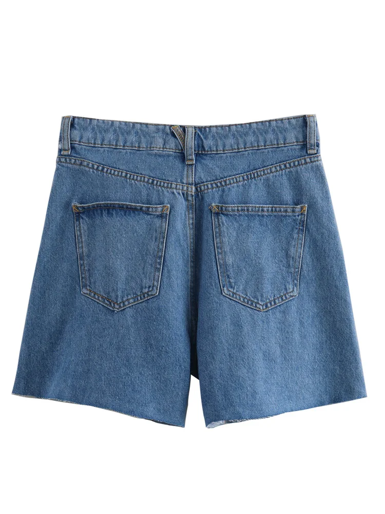Шорты-бермуды KAOPU ZA женские джинсовые винтажные штаны с пятью карманами Боковым