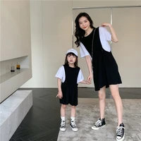 2022 mom and baby girl dress womens summer dresses mother and daughter equal matching clothing same family parent child clothes