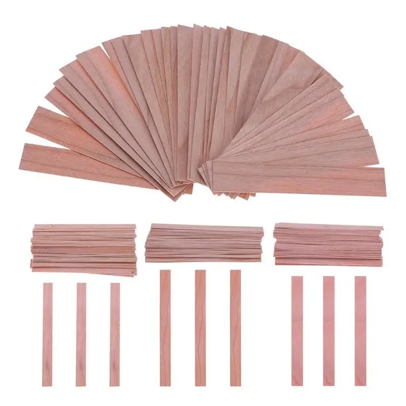 

150-50Pcs Wooden Candles Core for Candles Soy or Palm Wax Candle Making Supplies DIY Candle Making Pick With Sustainer Tab