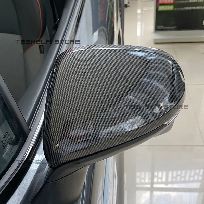 

For Changan UNI-T 2021 2022 Mirror Covers Caps RearView Mirror Case Cover Carbon Look Bright Black Covers