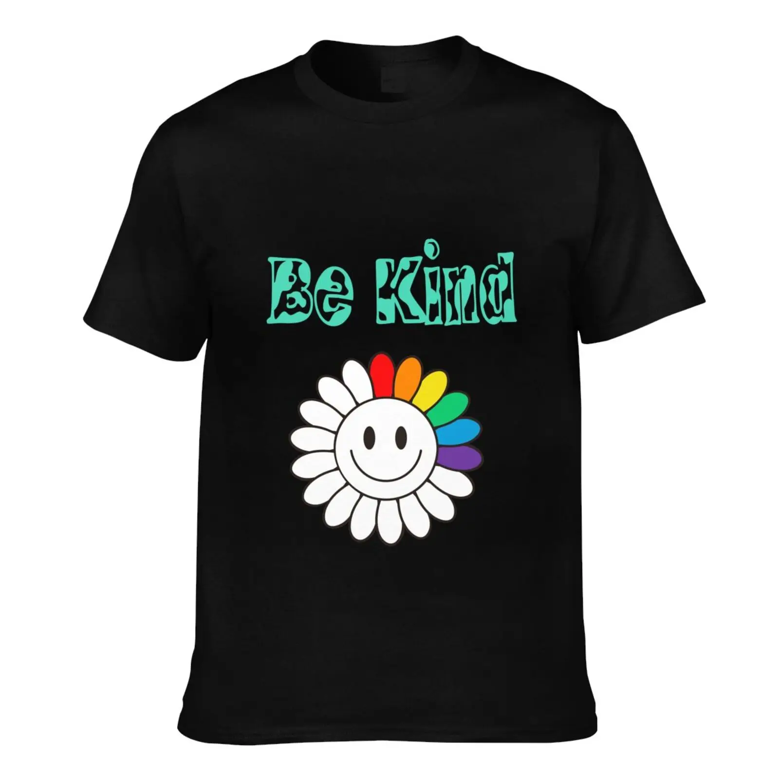 

Мужская хлопковая 3D футболка Be Kind Smiley Sunflower Will Funny Hipster Sayings Cute Graphic