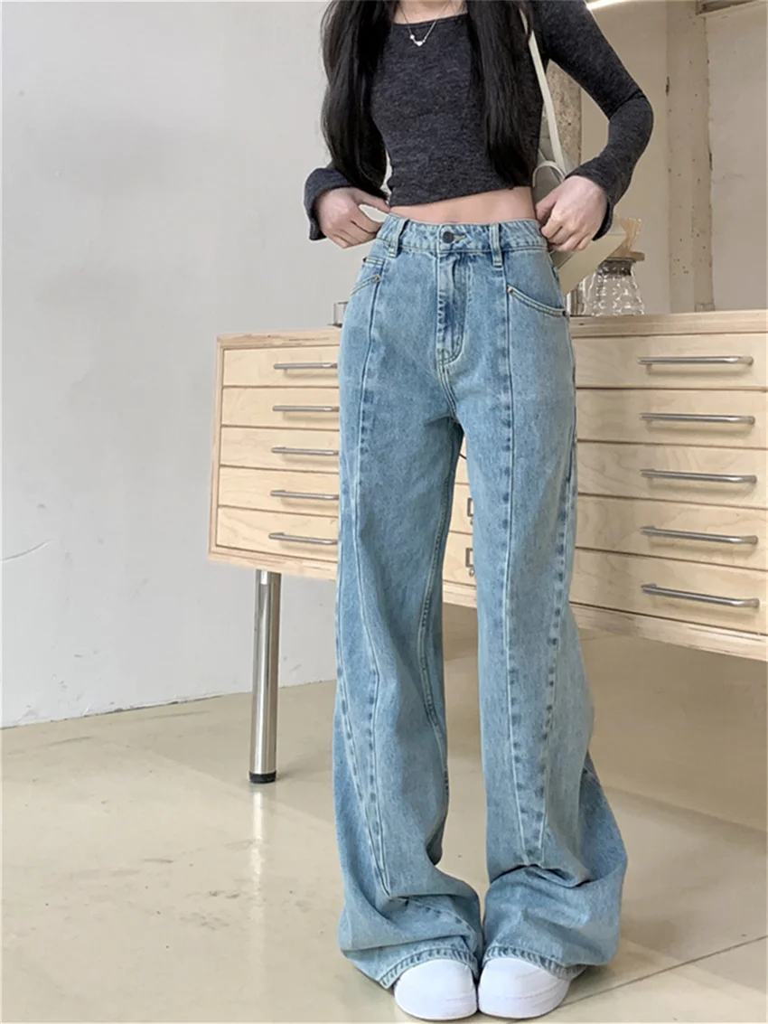 Брюки Alien Kitty женские джинсовые с завышенной талией 2024