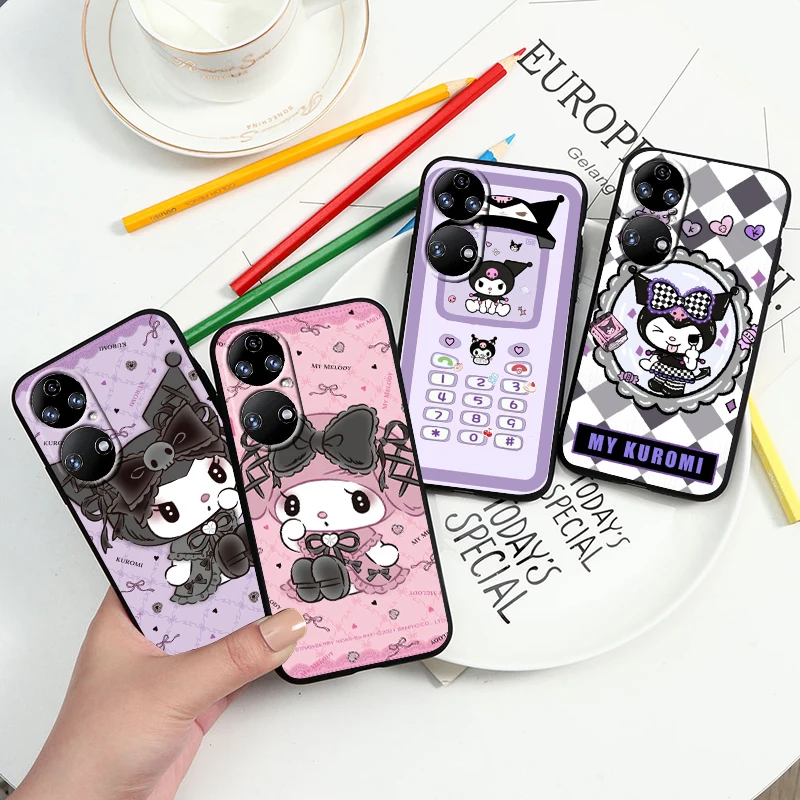 

Anime Kuromi Cute For Huawei P60 P50 P40 P30 P20 P10 Pro Lite P Smart Z 2021 2019 4G 5G Silicone Soft Black Phone Case Fundas