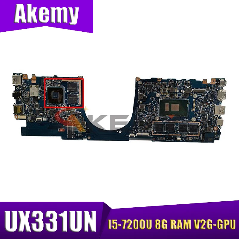 

Akemy UX331UN Laotop Материнская плата ASUS ZenBook 13 UX331UN UX331UB UX331U U3300U U3100U материнская плата W/ I5-7200U 8G RAM V2G-GPU