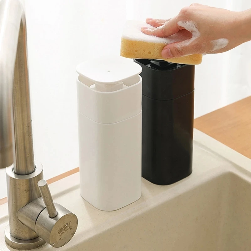 Soap Dispenser for Bathroom Sink Countertop Kitchen Pressing Hands Washing Soap Storage Container Cosmetic Shampoo Bottle