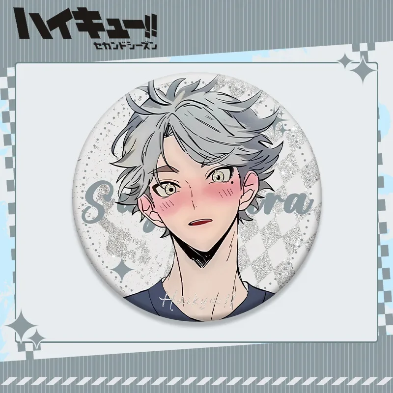 Haikyuu значок аниме Kei Tsukishima круглые Броши Kenma Kozume значки товары коллекция
