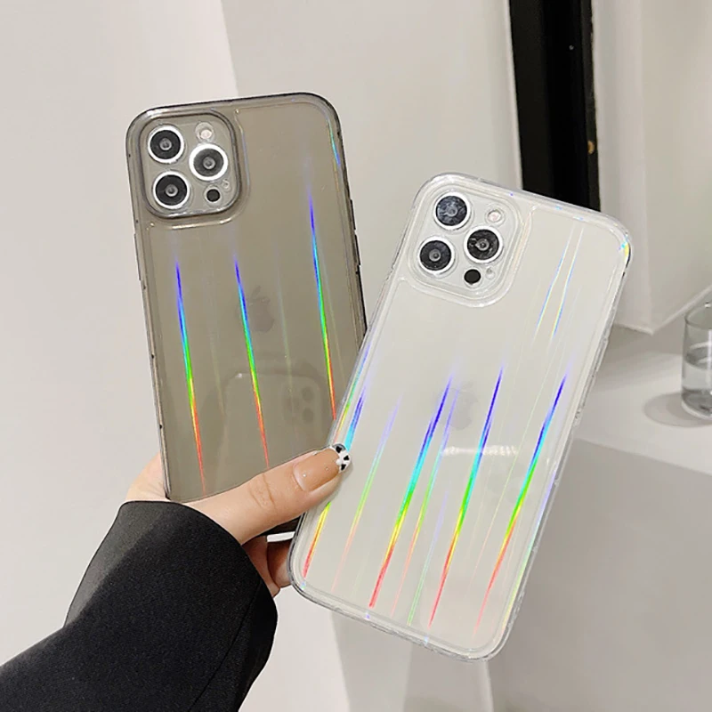 

Transparent Laser Case For Xiaomi Poco X3 Pro Case For Xiaomi Redmi Note 10 9 9S 8 11 7 Pro 8T 9C 9A Poco M4 X3 M3 F3 Pro Covers