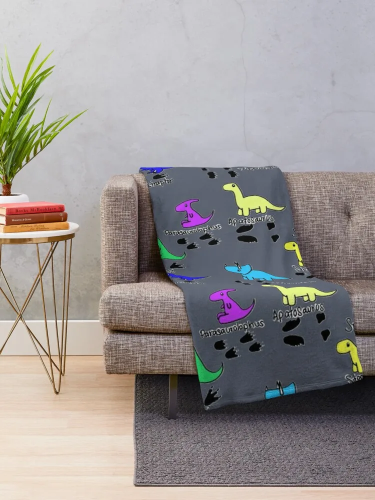 Следы динозавров пледы одеяла и декоративные диваны зимние кровати