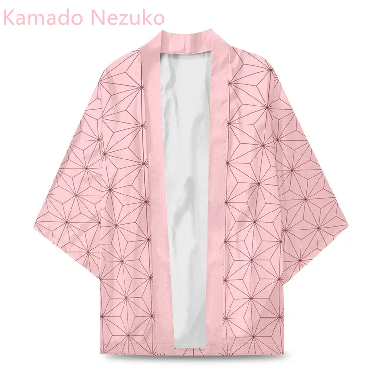

Demon Slayer Kamado Tanjirou Kamado Nezuko Anime Cospaly Cape Kimono Shirt Swimsuit Jacket Sunscreen Women's Thin Top