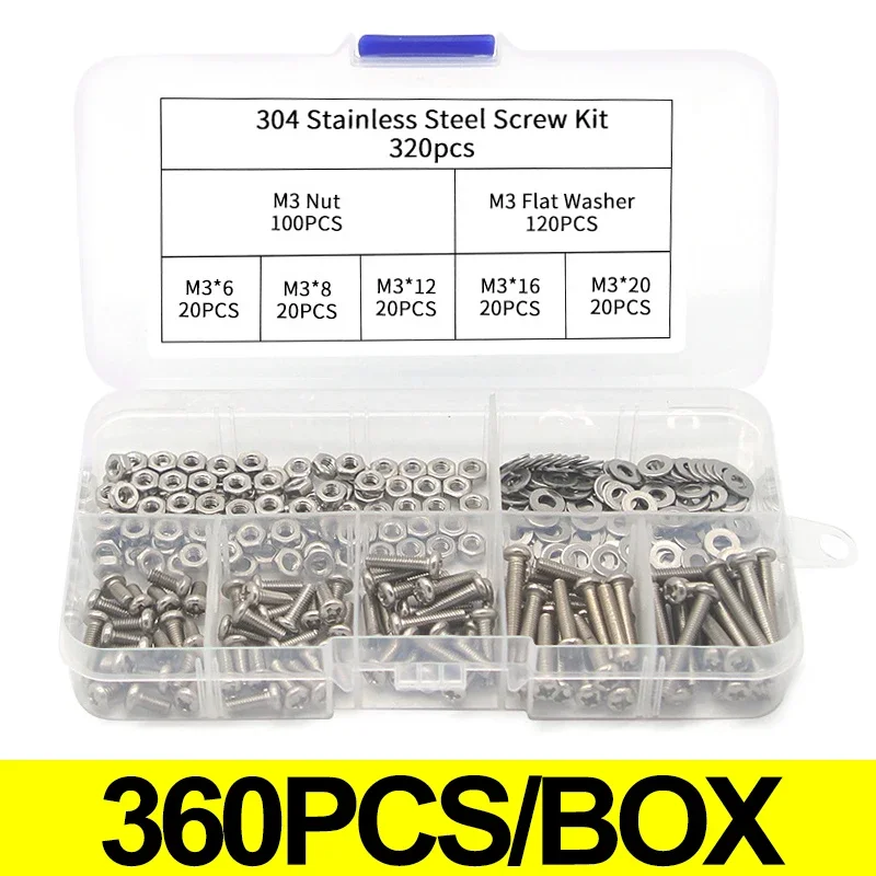 

Набор винтов М3 из нержавеющей стали