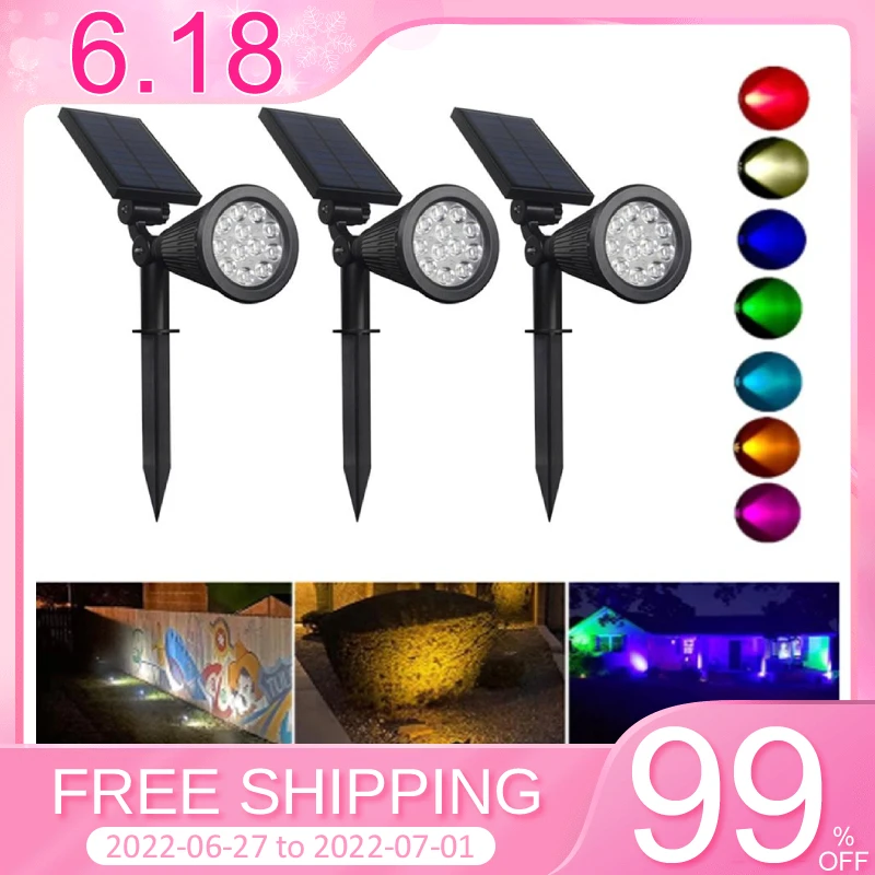 12 светодиодных ламп на солнечной батарее Вт уличная лампа для парка освещение