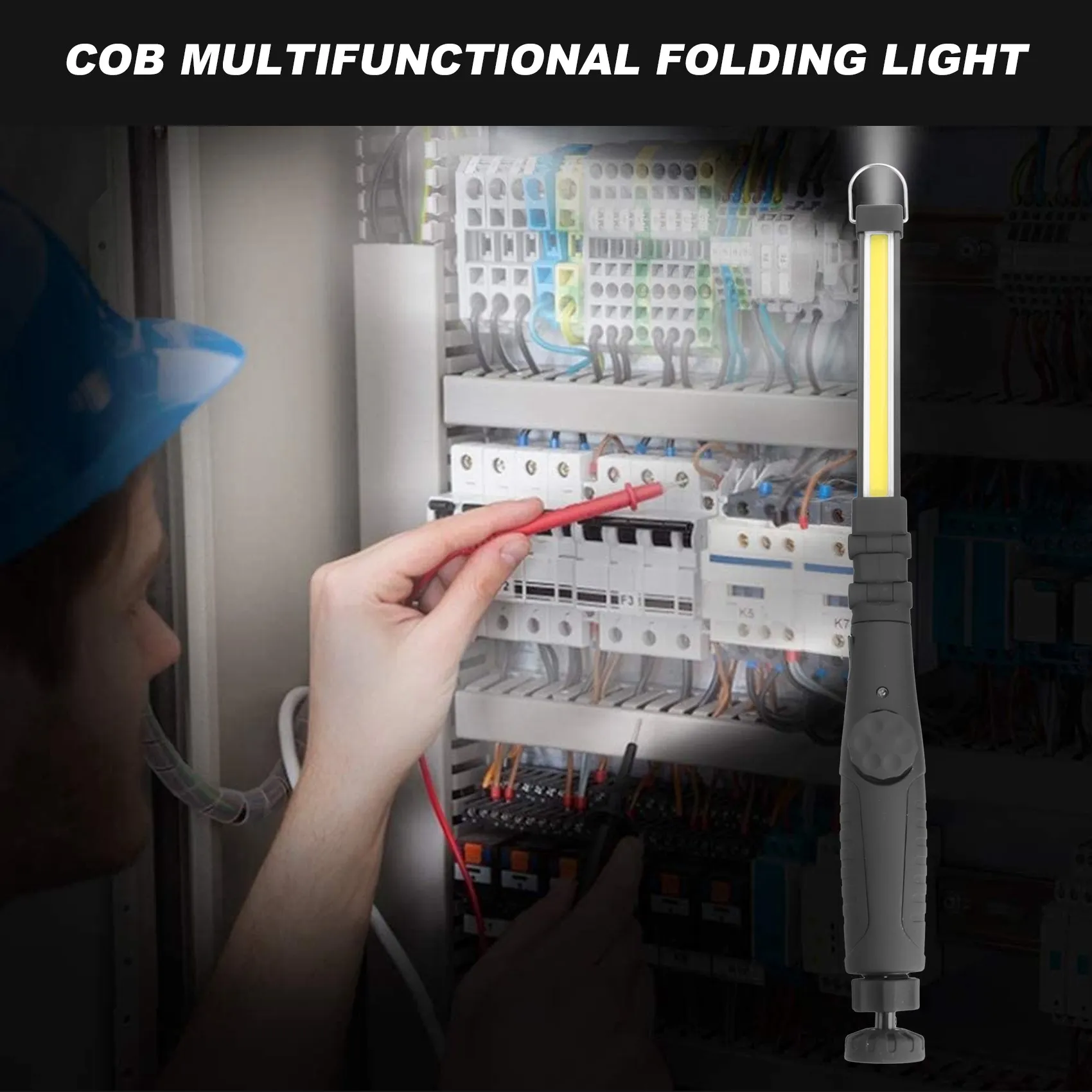 Перезаряжаемый светодиодный рабочий фонарь 700 люмен COB Рабочие фонари Магнитный