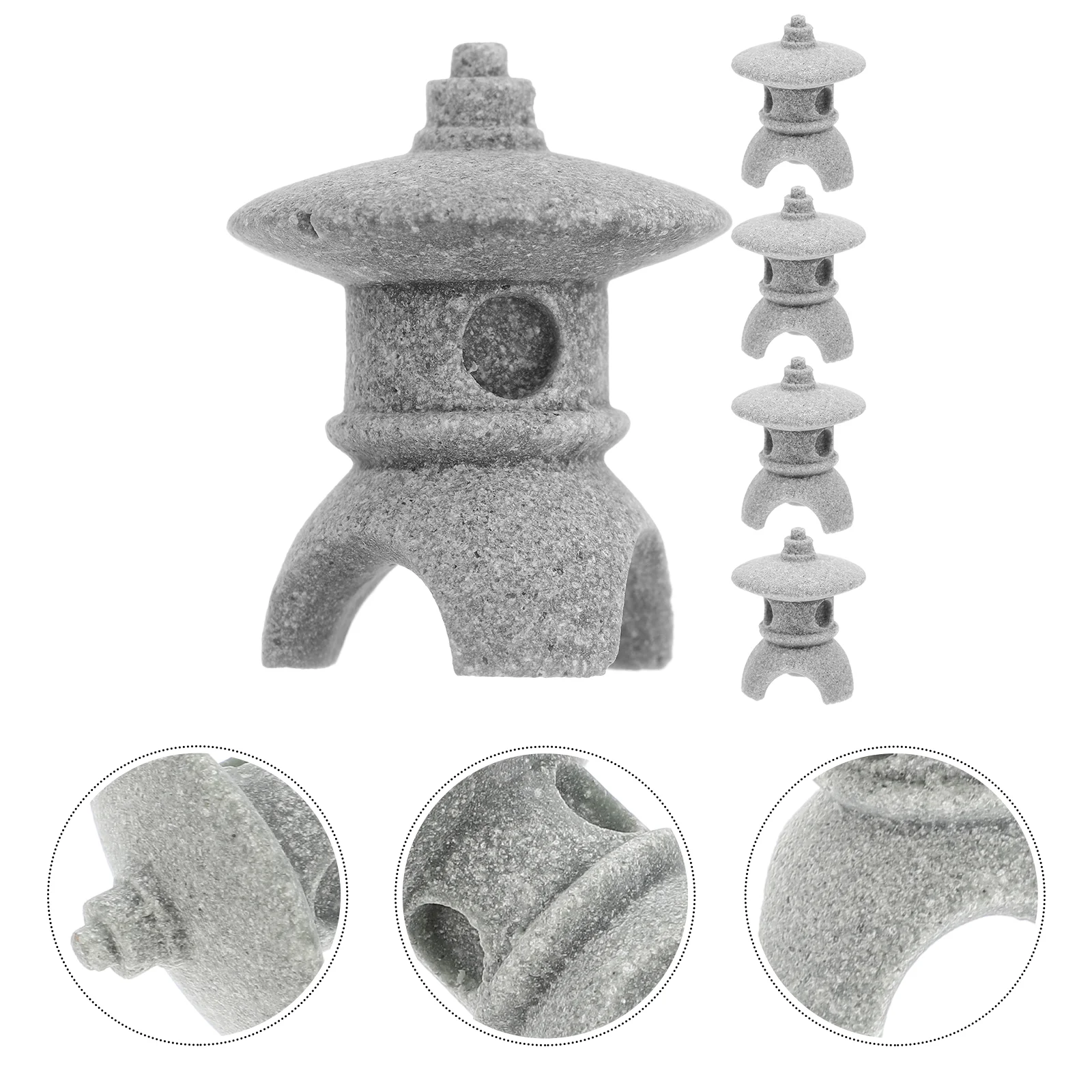 

Pagoda Statue Figurine Mini Miniature Lantern Garden Decor Asian Zen Tankaccessories Decoration Aquarium Ornament Feng Figurines