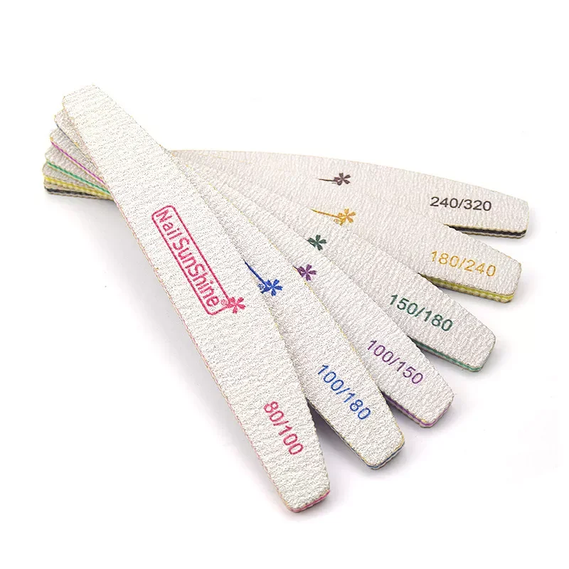 

25pcs/lot high quality zebra halfmoon shape Nail File EVA Nail File professional emery board